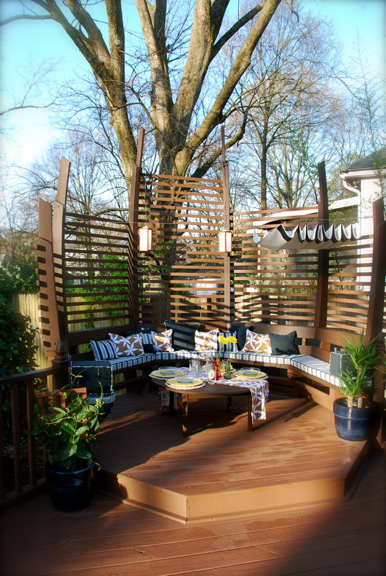 exterior privacy screen wood